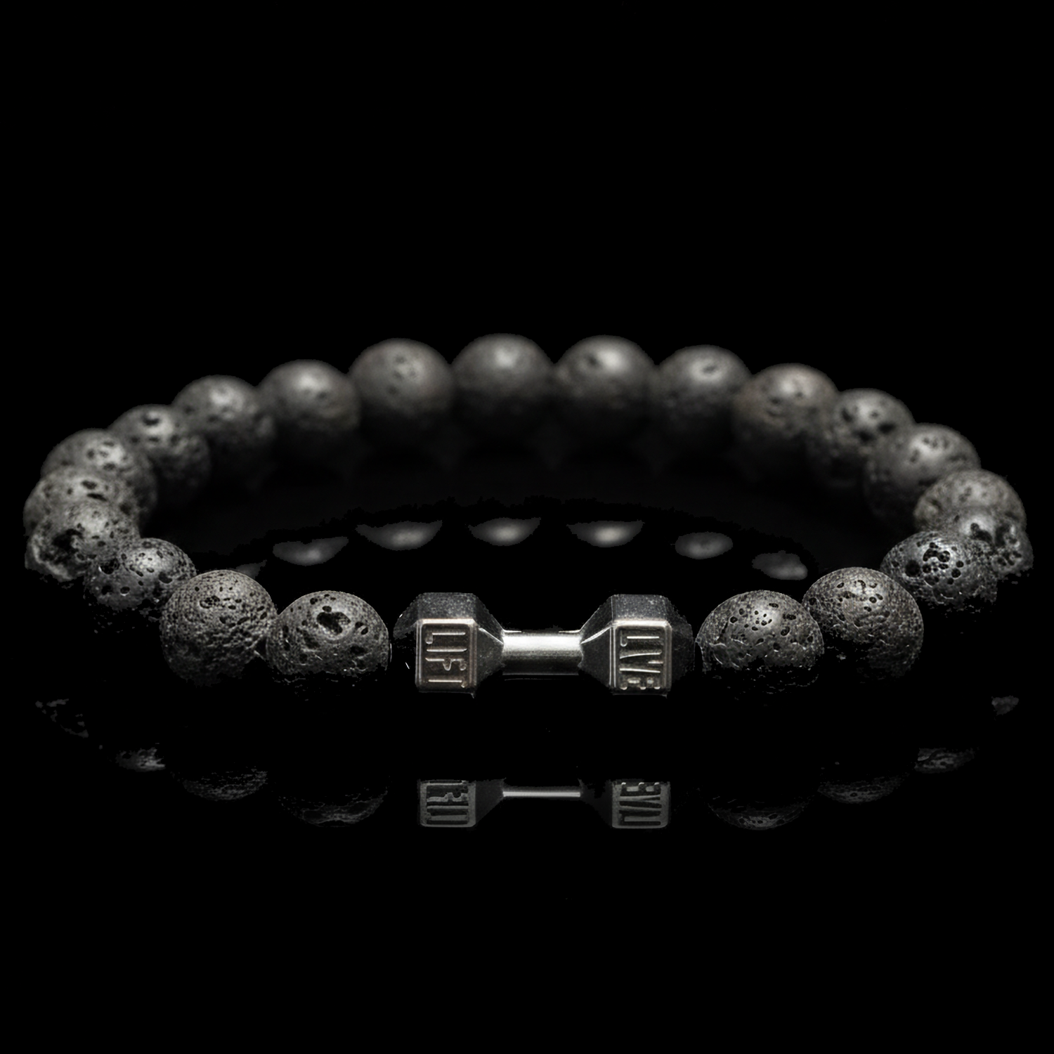 вулканическая лава с гантелей